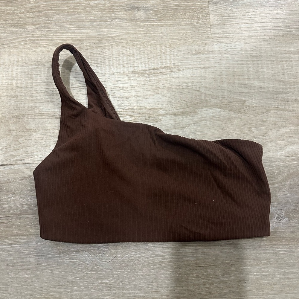 Lululemon Athletica Chocolate Asymmetrical Sports Bra
